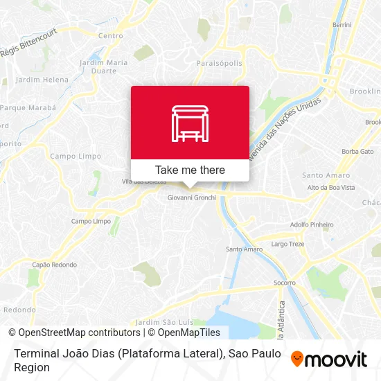 Terminal João Dias (Plataforma Lateral) map