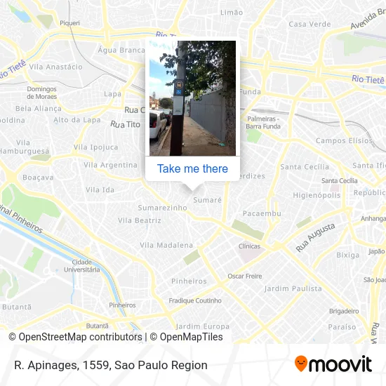 R. Apinages, 1559 map