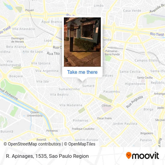 R. Apinages, 1535 map