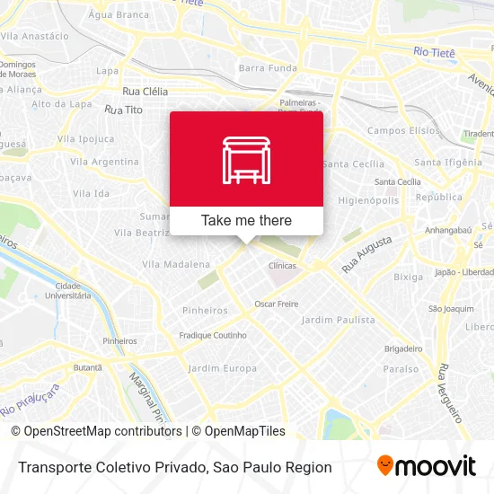 Transporte Coletivo Privado map