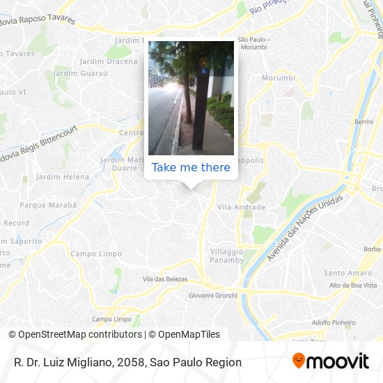 R. Dr. Luiz Migliano, 2058 map
