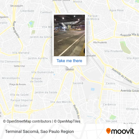 Terminal Sacomã map