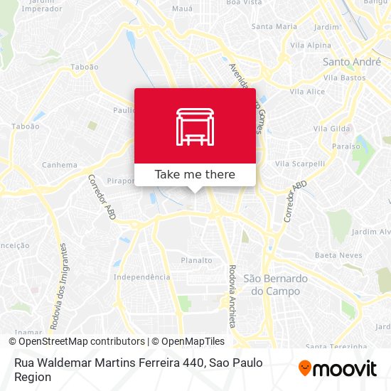 Mapa Rua Waldemar Martins Ferreira 440