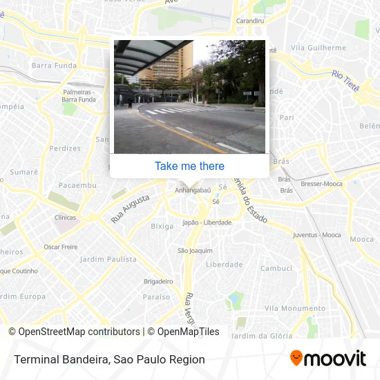 Terminal Bandeira map