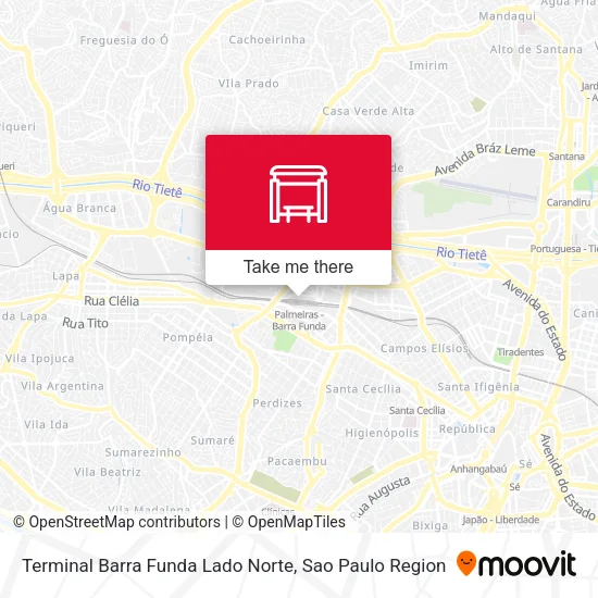 Mapa Terminal Barra Funda Lado Norte