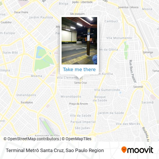Mapa Terminal Metrô Santa Cruz