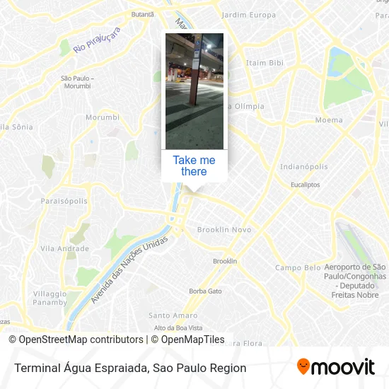 Terminal Água Espraiada map