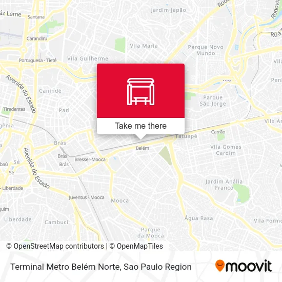 Mapa Terminal Metro Belém Norte