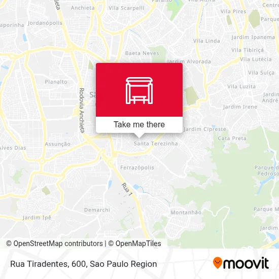Rua Tiradentes, 600 map