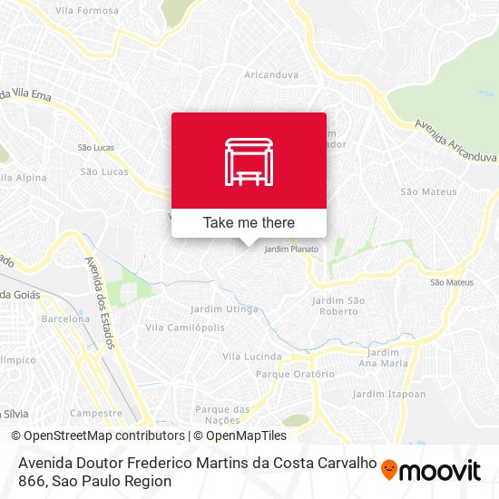 Avenida Doutor Frederico Martins da Costa Carvalho 866 map