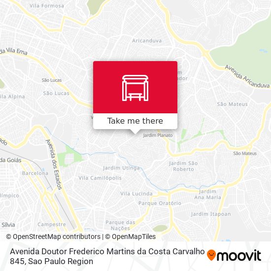 Avenida Doutor Frederico Martins da Costa Carvalho 845 map
