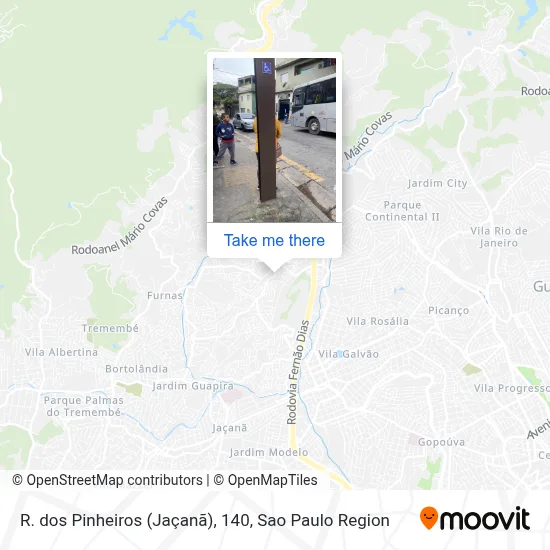 R. dos Pinheiros (Jaçanã), 140 map