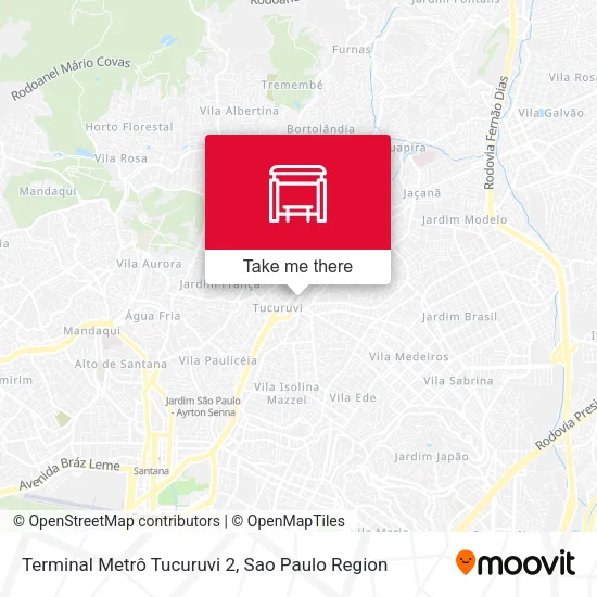 Terminal Metrô Tucuruvi 2 map