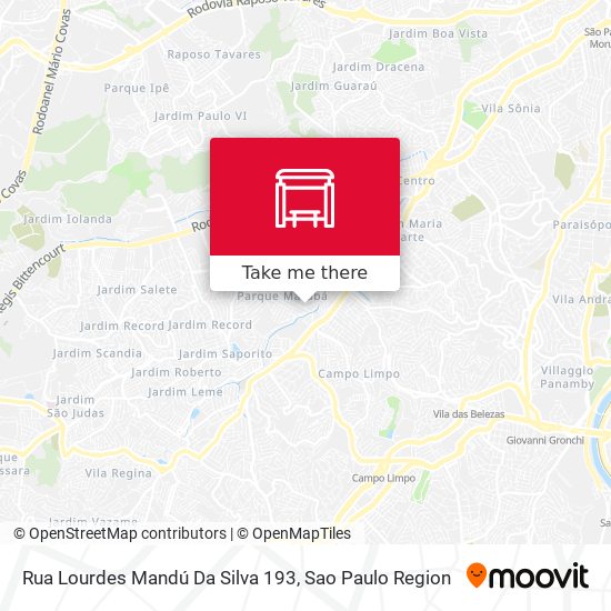 Rua Lourdes Mandú Da Silva 193 map