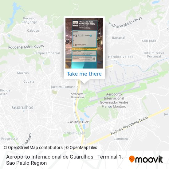 Mapa Aeroporto Internacional de Guarulhos - Terminal 1