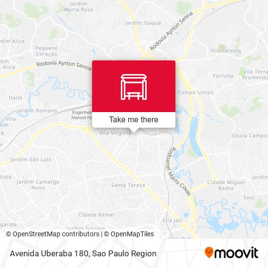 Mapa Avenida Uberaba 180