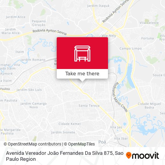 Avenida Vereador João Fernandes Da Silva 875 map