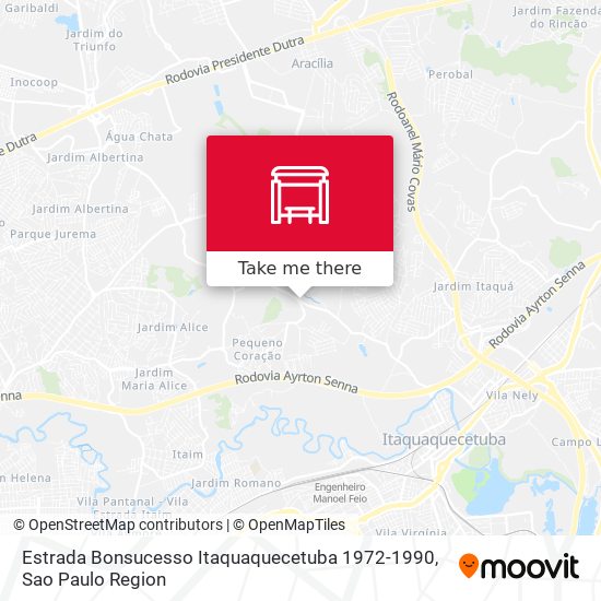 Estrada Bonsucesso Itaquaquecetuba 1972-1990 map