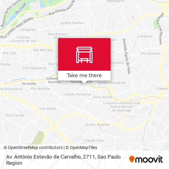 Mapa Av. Antônio Estevão de Carvalho, 2711