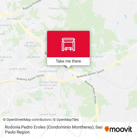 Mapa Rodovia Pedro Eroles (Condominio Montherey)