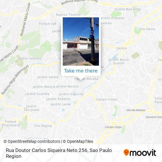 Mapa Rua Doutor Carlos Siqueira Neto 256