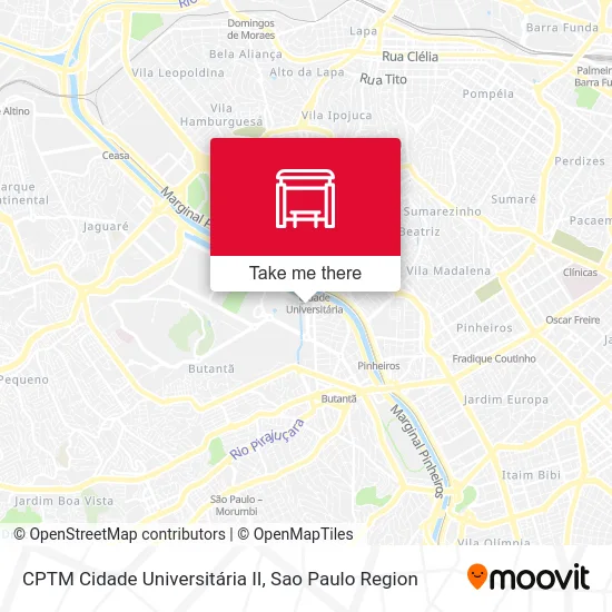 Mapa CPTM Cidade Universitária II
