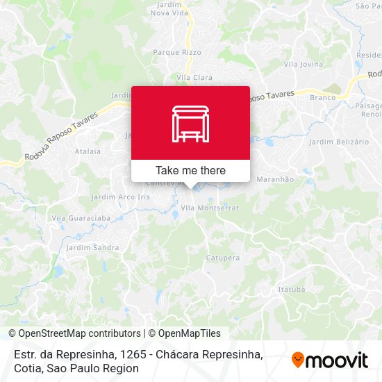 Estr. da Represinha, 1265 - Chácara Represinha, Cotia map