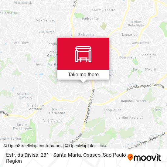 Estr. da Divisa, 231 - Santa Maria, Osasco map