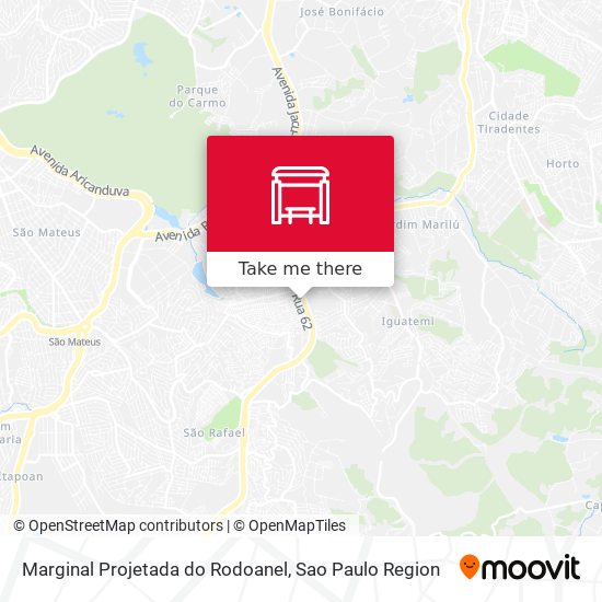 Marginal Projetada do Rodoanel map