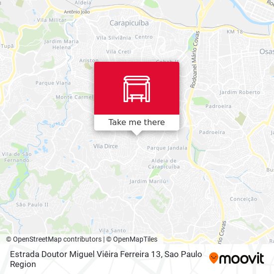 Mapa Estrada Doutor Miguel Viêira Ferreira 13