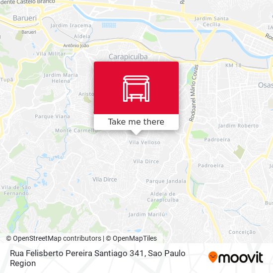 Rua Felisberto Pereira Santiago 341 map