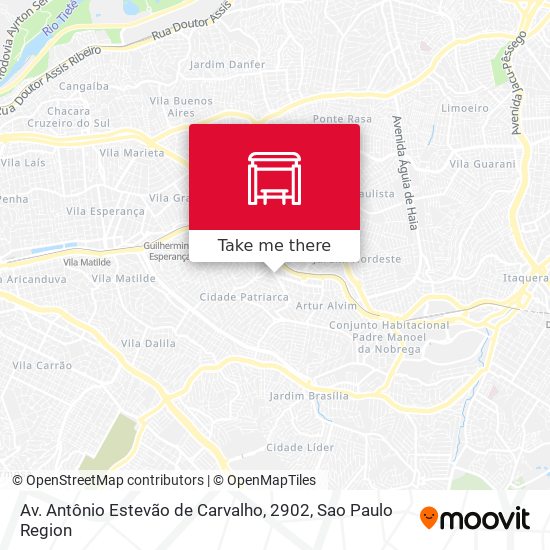 Mapa Av. Antônio Estevão de Carvalho, 2902