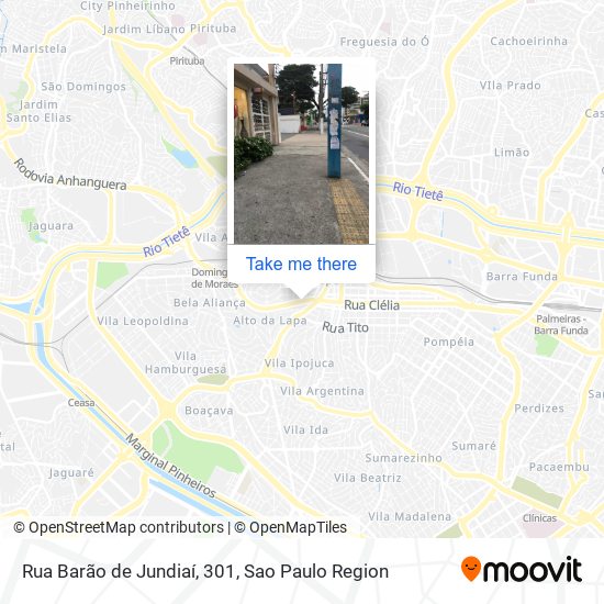 Mapa Rua Barão de Jundiaí, 301