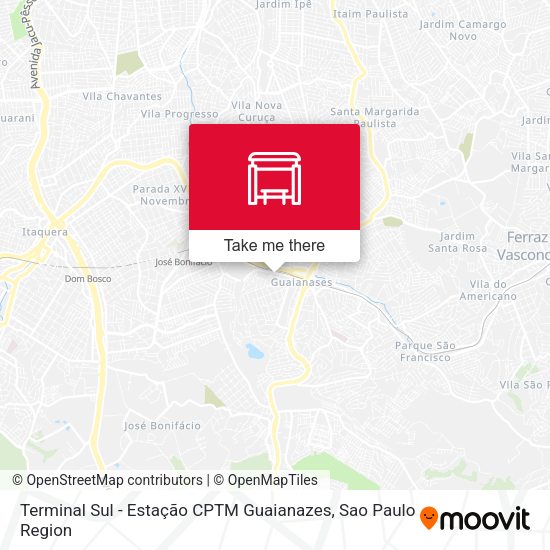Terminal Sul - Estação CPTM Guaianazes map