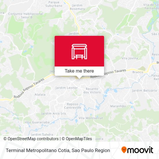 Terminal Metropolitano Cotia map