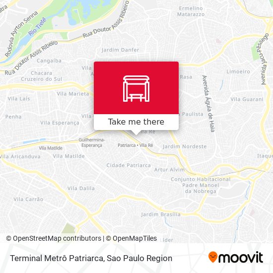 Mapa Terminal Metrô Patriarca