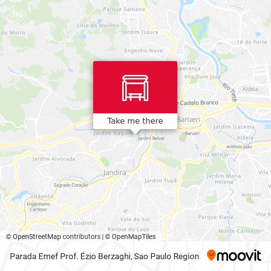 Parada Emef Prof. Ézio Berzaghi map