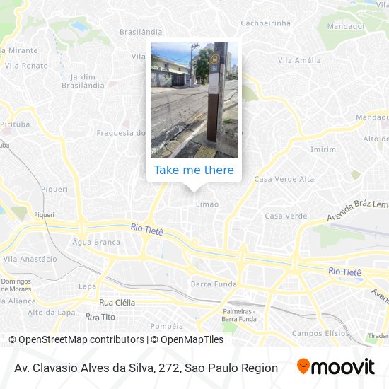 Mapa Av. Clavasio Alves da Silva, 272