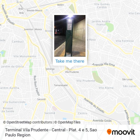 Terminal Vila Prudente - Central - Plat. 4 e 5 map