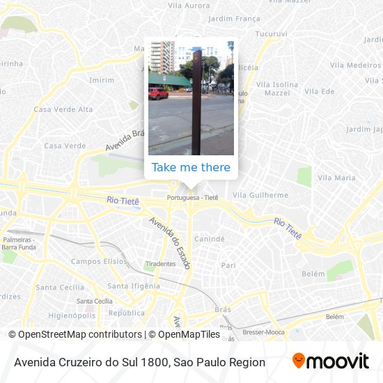 Avenida Cruzeiro do Sul 1800 map