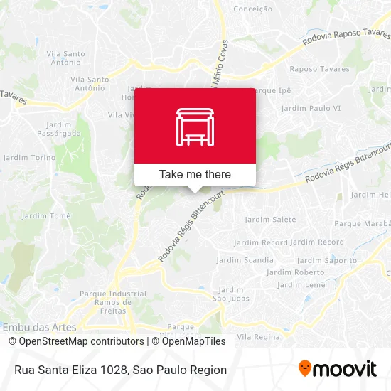 Rua Santa Eliza 1028 map