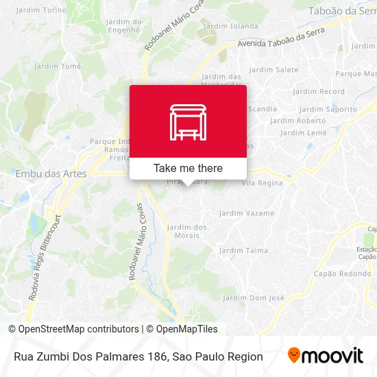 Rua Zumbi Dos Palmares 186 map