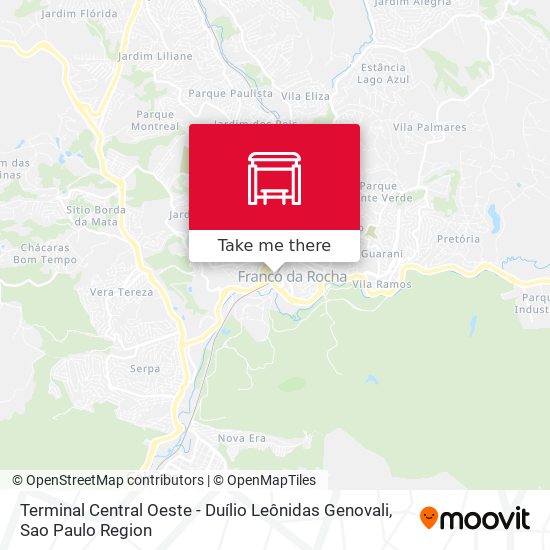 Mapa Terminal Central Oeste - Duílio Leônidas Genovali