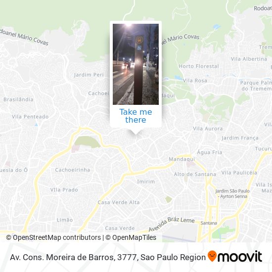 Mapa Av. Cons. Moreira de Barros, 3777