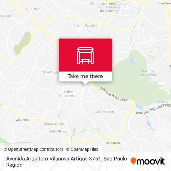 Mapa Avenida Arquiteto Vilanova Artigas 3751