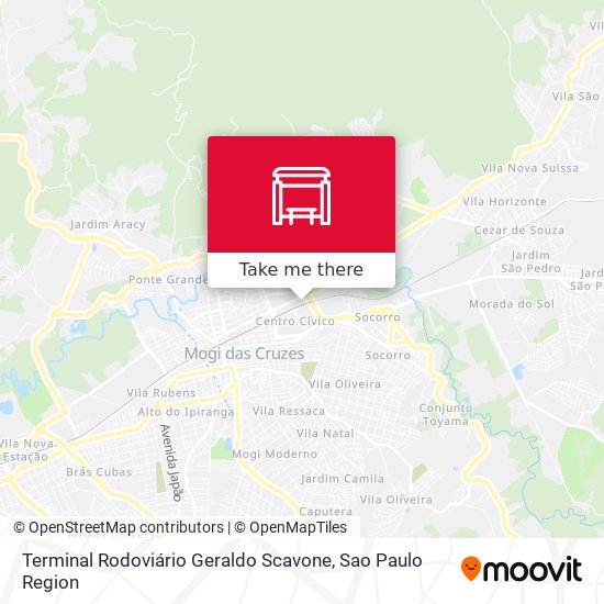 Mapa Terminal Rodoviário Geraldo Scavone