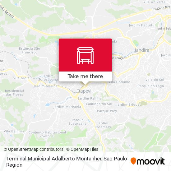 Mapa Terminal Municipal Adalberto Montanher