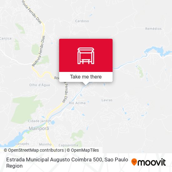 Estrada Municipal Augusto Coimbra 500 map
