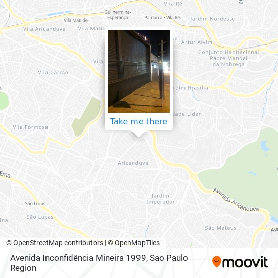 Mapa Avenida Inconfidência Mineira 1999