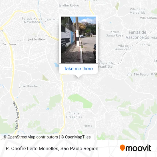 R. Onofre Leite Meirelles map